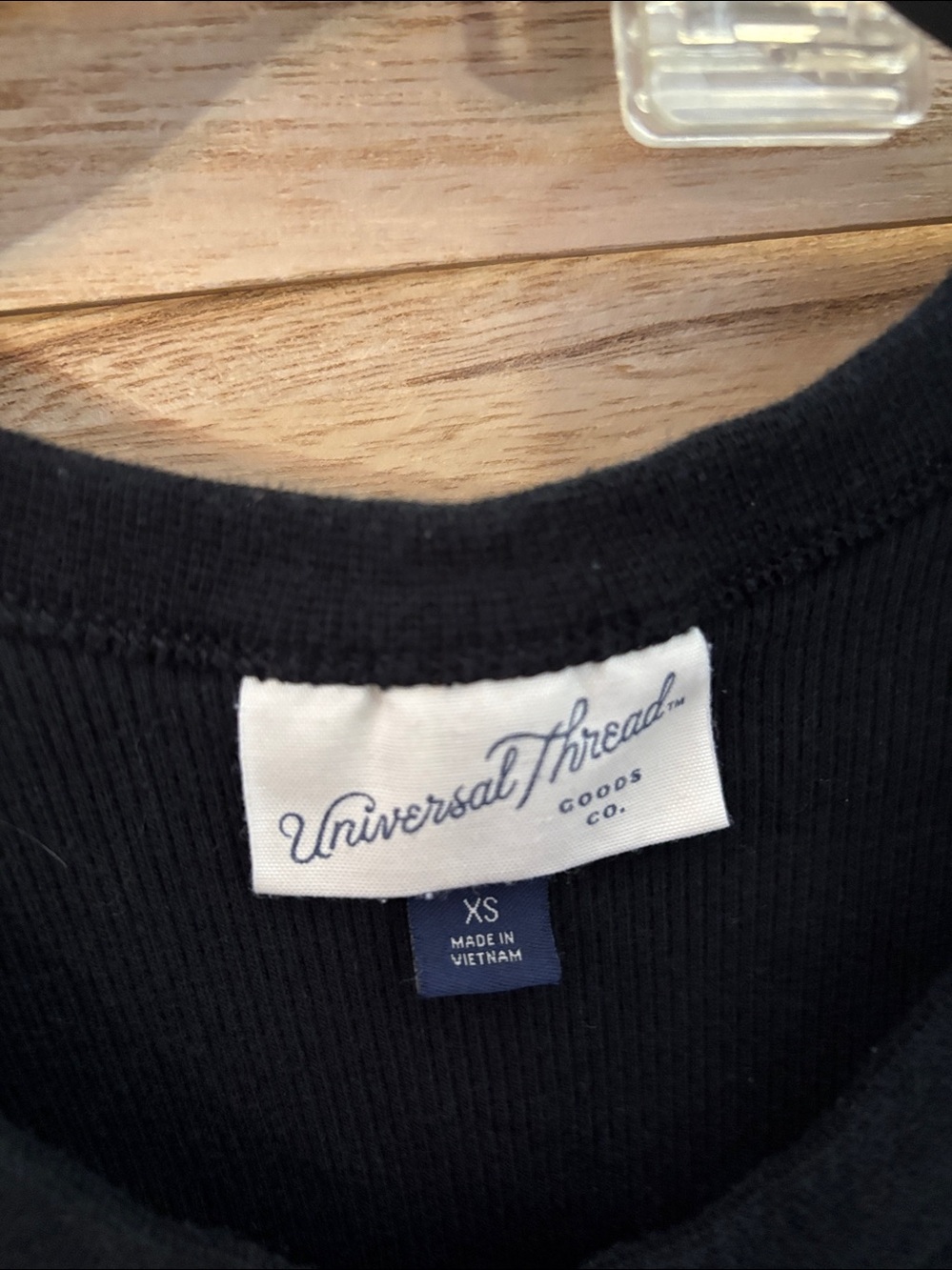 Universal Thread Black Ribbed Tank Top XS - Picture 2 of 3